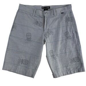 Travis Matthew Golf Shorts Men's Sz 34 Gray Pineapple Print 11 " Performance